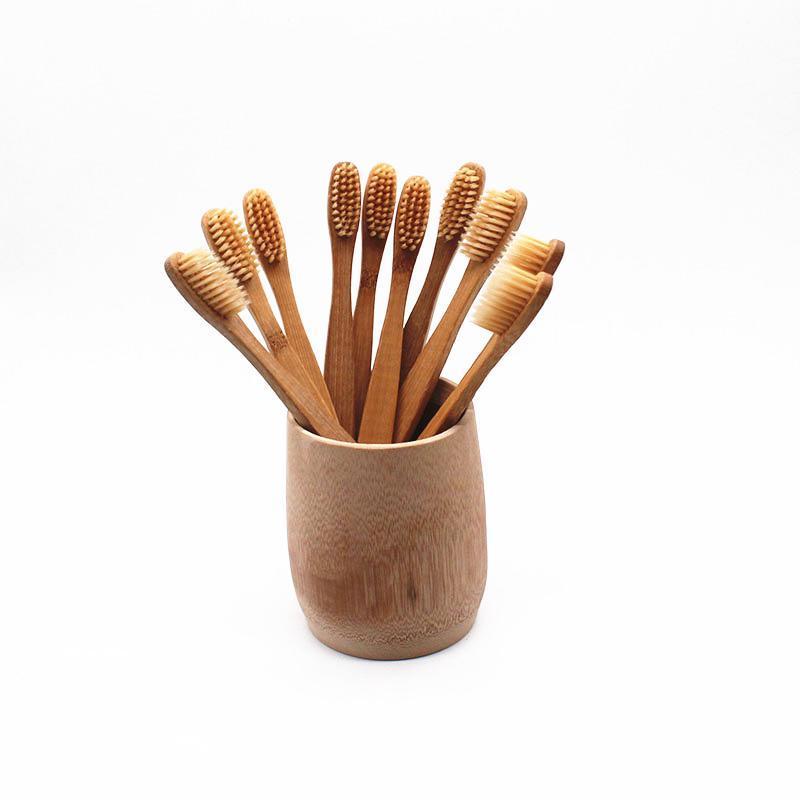 Toothbrushes 10-pack Bamboe Tandenborstels [50% FAMILIE KORTING]